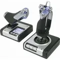 Produktbild: Logitech Gaming Saitek X52 Hotas Flight Control System PS28 Flugsimulator-Joystick USB PC Silber, Schwarz