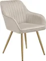 Produktbild: tectake® Esszimmerstuhl Marilyn gepolstert, in Samtoptik, gesteppt 58 x 62 x 82 cm