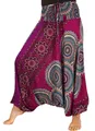 Produktbild: Afghani Hose, Overall, Jumpsuit, Haremshose, Pluderhose, Pumphose, Aladinhose - Pink, Damen, Viskose, Hosen