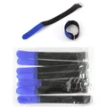 Produktbild: 10 Kabelbinder Klettband 20x2 cm blau Klett Kabelbinder Klettbinder Adam Hall