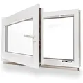 Produktbild: Framelux Kunststofffenster Proline Weiß 2-Fach Verglasung 950 x 550 mm Rechtsanschlag