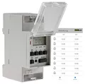 Produktbild: Digitale Zeitschaltuhr für Hutschiene Schalttafel Einstellung Android APP Bluetooth 230V / 8A Zeitschalter Timer LC-Display Programmierbar für Woche/Tag