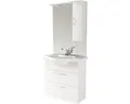 Produktbild: Baden Haus Badmöbel-Set Bahia BxHxT 86 x 190 x 50 cm Frontfarbe weiß hochglanz m