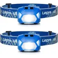 Produktbild: Lepro Stirnlampe LE LED, mit Batterie, 200 Lumen, mit Grün- und Rotlicht, wasserfest, 2 Stk