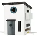 Produktbild: Wildlife Garden WG108 Multiholk Bauhaus - Der Kombinierte Vogelfutterhaus und Nistkasten/Vogelhaus aus Holz