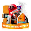 Produktbild: Auto Glaspolitur Set: Soft99 Glass Compound Roll On (100ml) + Soft99 Glaco De Cleaner (500ml) Glasreiniger + Mikrofasertuch - Regenabweiser mit Abperleffekt für verbesserte Sicht bei Regen | 3-teilig