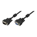 Produktbild: 10m S-VGA Kabel VGA Verlängerung Stecker/Buchse Ferritkern schwarz 15pol