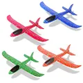 Produktbild: Sinwind 4 Stück 35cm Segelflugzeug, Flugzeug Spielzeug Kinder Schaum Segelflugzeug, Manuelles Wurfspiel, Spaß, Herausforderung, Modell Schaum Flugzeug, Geburtstagsgeschenk, Jungengeschenk