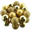 Produktbild: Weihnachtskugeln Goldfarben bruchfest ø 3 cm aus Kunststoff - 14er Set