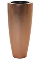 Produktbild: VIVANNO Pflanzkübel Pflanzgefäß Blumenkübel Fiberglas City Rosegold Kupfer Metallic - 80x37