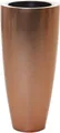 Produktbild: VIVANNO Pflanzkübel Fiberglas CITY Rund - Bronze Metallic Hochglanz (1 St), 37x80 cm