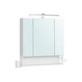Produktbild: VASAGLE Badschrank mit Steckdosen und 3 Türen wolkenweiß B34BBK126W01