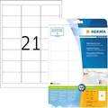 Produktbild: HERMA Premium - Papier - matt - permanent selbstklebend - weiß - 63.5 x 38.1 mm 210 Etikett(en) (10 Bogen x 21)
