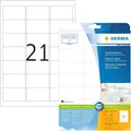 Produktbild: HERMA 8632 Adressetiketten, 10 Blatt, 63,5 x 38,1 mm, 21 pro A4 Bogen, 210 Stück