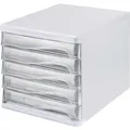 Produktbild: Helit Schubladenbox transparent mit 5 Schubladen (A4) (H61299-02)