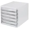 Produktbild: helit Schubladenbox transparent DIN A4 mit 5 Schubladen (H6129902)