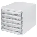 Produktbild: helit Schubladenbox  transparent H6129902, DIN A4 mit 5 Schubladen