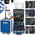 Produktbild: TRESKO 1400 tlg Werkzeugkoffer Blau Werkzeugkasten Werkzeugbox Werkzeugkiste Trolley Set