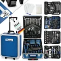 Produktbild: Tresko 1400 Tlg Werkzeugkoffer Blau Werkzeugkasten Werkzeugbox Werkzeugkiste Trolley Set