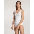 Produktbild: CALIDA Shirttop Feminin Sense Spitze, ohne Seitennähte, Pure Cotton, elastisch weiß XL (52/54)