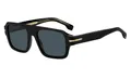 Produktbild: HUGO BOSS 1595/S 807  Herren Rechteck Sonnenbrille Schwarz / Blau  53-1 9-145