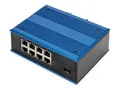 Produktbild: DIGITUS Industrial Ethernet Switch 8-Port 10/100/1000Base-TX 48-57V - Switch - 1 Gbps