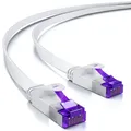 Produktbild: deleyCON 2m RJ45 Patchkabel Flachkabel CAT7 Rohkabel U/FTP LAN DSL Netzwerkkabel