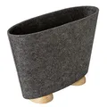 Produktbild: Pieperconcept AVIS, Accessoires, Zeitschriftenablage, Filz grau, Holzfuß Eiche Natur, Maße: H/T/B= 28cm-12cm-4cm