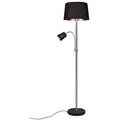 Produktbild: meineWunschleuchte Stehlampe, Lesearm, ohne Leuchtmittel, große Steh-Leuchte mit Leselampe, Leselicht für Lese-Ecke, Höhe: 180cm schwarz Ø 40 cm x 180 cm