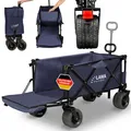 Produktbild: Handwagen faltbar 100kg klapp Bollerwagen Bremse Transportwagen Einkauf Trolley