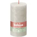 Produktbild: Bolsius Rustik Stumpenkerze rustik sandgrau, Höhe: 13 cm, Ø 6,8 cm