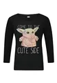 Produktbild: Star Wars Yoda The Child Damen Langarm-Shirt Erwachsene Longsleeve Schwarz (as3, Alpha, x_l, Regular, Regular)