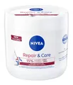 Produktbild: NIVEA Körpercreme Repair & Care Urea 400 ml, Allzweckcreme für sehr trockene und raue Haut, 72h Feuchtigkeitscreme, angereichert mit 15% Glycerin und Urea