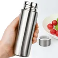 Produktbild: Edelstahl Trinkflasche 150ml Silber Schwarz Isolierflasche 6 Stunden Heiß