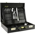 Produktbild: Besteck Set 72-teilig für 12 Personen – Edelstahl Besteckkoffer mit Servierbesteck, Spülmaschinenfest, Geschenkidee - Silber