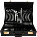 Produktbild: KARL HAUSMANN Besteck Set 12 personen - 72-teilig - Essbesteck Spülmaschinenfest Rostfrei - BesteckSet aus Edelstahl - Koffer - Cutlery set 12 People - Silverware Set - Bestecksets