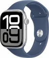 Produktbild: Apple Watch Series 10 GPS 46mm Aluminium silber mit Sportarmband M/L Denim