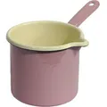 Produktbild: Riess Emaille Schnabeltopf mit Stiel 1 l rosa Milchtopf Emailletopf Pastell