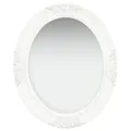 Produktbild: Wandspiegel Dekoration Rund Hängespiegel Im Barock-Stil 50 X 60 Cm Weiß