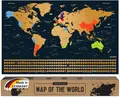 Produktbild: ® Weltkarte zum Rubbeln I Gold I Made in Germany I Englisch I 68 x 43 cm I La...