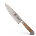 Produktbild: GÜDE Solingen - kleines Kochmesser geschmiedet, 16 cm, Fasseichenholz, ALPHA FASSEICHE, Küchenmesser, Doppelkropf, Handmade Germany