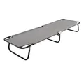 Produktbild: vidaXL Gartenliege Klappliege Grau Stahl, 1 St.