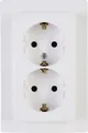 Produktbild: Kopp Schutzkontakt-Steckdose 2-fach Paris arktisweiß, 941102063