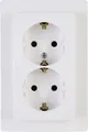 Produktbild: Kopp Schutzkontakt-Steckdose 2-fach Paris arktisweiß, 941102063