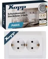 Produktbild: Kopp PARIS 2-fach 16A 250V Schutzkontaktsteckdose Schalterdose Einbausteckd