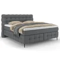 Produktbild: Boxspringbett - grau - Kaltschaumtopper - H2/H3 - 180x200 cm Doppelbett