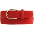 Produktbild: BELTINGER Ledergürtel Damen-Gürtel aus Veloursleder 3,5 cm - Velour-Ledergürtel für Damen 35 (1-St) rot 85 cm (Gesamtlänge 100 cm)