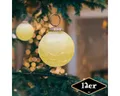 Produktbild: Antikas Weihnachtsfigur Christbaumkugelset, Rund, 12er Set, Glas, Gelb, krakeliert