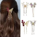 Produktbild: 4 Stück Elegante Schmetterling Haarklammer Kleine Haarspange für Damen Blumen...