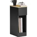 Produktbild: NACHTTISCH schmal mit Schublade, Schwarz, 20x35x60 cm